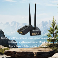 Module radio DJADHOC Star Topology 25dBm 30Mbps 20KM Liaison de données sans fil pour UAV 3 bandes 800M/1.4G/2.4G