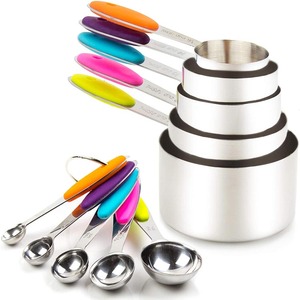Tazas <span class=keywords><strong>de</strong></span> medición y cucharas <span class=keywords><strong>de</strong></span> medición <span class=keywords><strong>de</strong></span> acero inoxidable, juego <span class=keywords><strong>de</strong></span> 10 piezas, servicio OEM - Product Image 1