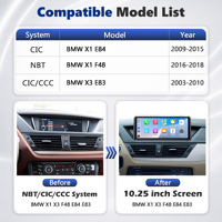 Pantalla Multimedia CodeLynk 1920*720 para BMW X1 X3 E83 E84 F48 2003-2018 NBT CIC CCC, Carplay Inalámbrico 4 en 1, Pantalla Táctil