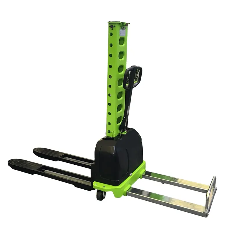 Hot Sale 700kg Lithium Battery Self-Lifting Pallet Loader semi electric self load lifting portable self loading stacker