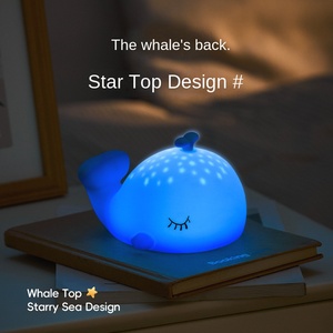 Nuevo <span class=keywords><strong>mar</strong></span> Animal ballena LED noche colorida estrella Clap lámpara <span class=keywords><strong>de</strong></span> silicona ecológica sala <span class=keywords><strong>de</strong></span> estar dormitorio dormir atenuación <span class=keywords><strong>de</strong></span> tres bloques - Product Image 3