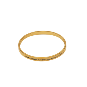 Fashion <b>Bangle</b> 316L Stainless Steel PVD Gold Plating Sustainable Resistant Jewelry for Women - Product Image 2