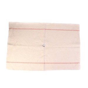 Panno Mop promozionale In cotone bianco su misura per pavimenti con toppa blu e foro al <span class=keywords><strong>centro</strong></span> - Product Image 1
