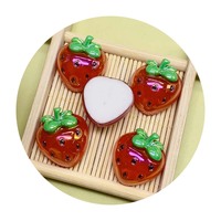 Kawaii fruit slime charms: drakenvrucht, watermeloen, hars aardbeienplakjes voor slime toppings decoratie, bekerdekseldecoraties