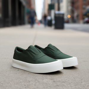 Zapatos Casuales de Hombre Sin Cordones, Color Sólido, Punta Redonda, Suela de Goma Gruesa, Estilo Moderno para Caminar en Todas las Temporadas - Product Image 2