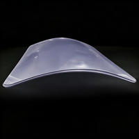 Plaque de protection incurvée en polycarbonate thermoformé sur mesure, feuille de polycarbonate résistante au feu et à la chaleur, couvercle de protection transparent pour