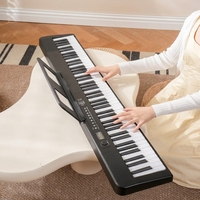 Piano numérique 88 touches, clavier pliable, clavier électronique, connexion sans fil, touches lumineuses, port sustain/MIDI, pour étudiants débutants