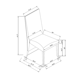 Chaises de salle à manger modernes en tissu marron, 2 pièces - Meubles pour la maison - Product Image 6