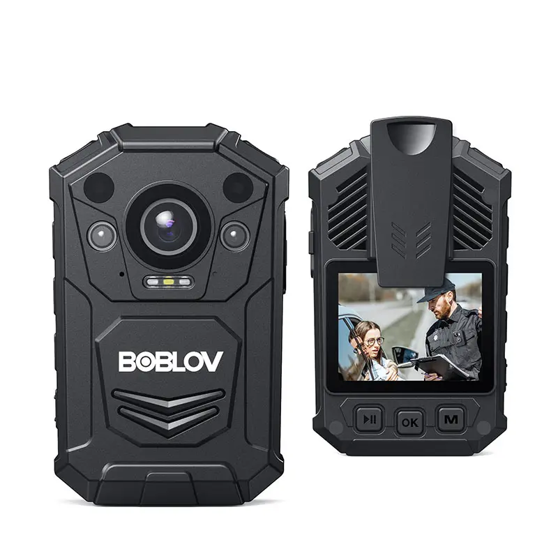 BOBLOV F4 2.5K/1512P 128GB 야간 투시경 바디 캠 GPS 웨어러블 바디 충전 도크와 보안을 위해 착용 카메라