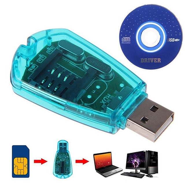 Usb Cellphone Sim Card Reader Copy Cloner Writer Sms Backup/sim Card Cloner