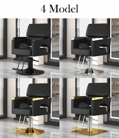 Fauteuil de Barbier en Cuir Lxue avec Siège Pivotant à Gaz Confortable pour Coiffeur