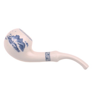 Ống Sứ Màu Xanh Trắng Và Xanh Phong Cách Trung QUốc Ống Chữ Viết Bằng Gốm Vẽ Tay Độc Đáo Bằng Gốm Để Hút Thuốc - Product Image 3