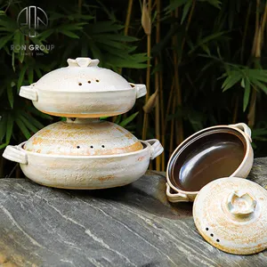 Hot Sale Kitchen cooking tools round antique restaurant pan ceramic kitchen soup cooking pot clay casseroles pots