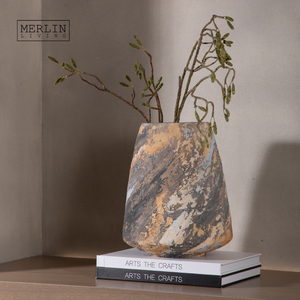 मर्लिन लिविंग ऑयल पेंटिंग सिरेमिक फूलदान फूल चित्रित गृह सजावट फूलदान चाओझोउ सिरेमिक फैक्टरी थोक के लिए रंगीन मिट्टी फूलदान - Product Image 2