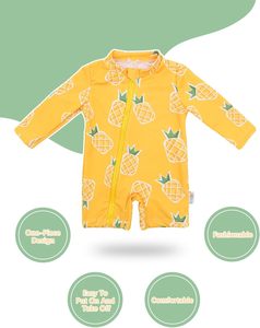 ALVABABY-Traje <span class=keywords><strong>de</strong></span> <span class=keywords><strong>baño</strong></span> <span class=keywords><strong>de</strong></span> manga larga para bebé, traje <span class=keywords><strong>de</strong></span> <span class=keywords><strong>baño</strong></span> tejido <span class=keywords><strong>de</strong></span> una pieza - Product Image 4