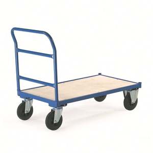 Almacén <span class=keywords><strong>4</strong></span> <span class=keywords><strong>Ruedas</strong></span> Plataforma de madera contrachapada Dolly Heavy Duty Manual Hand Truck Trolley - Product Image 3
