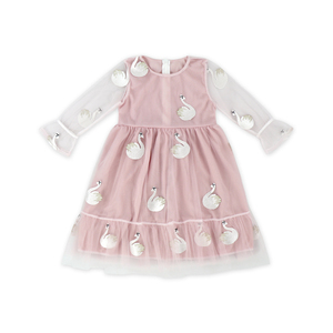 Vestido de <span class=keywords><strong>Princesa</strong></span> Personalizable para Niña Pequeña, Vestido de Tul con Mangas Largas Bordadas, Vestido de Línea A para Fiesta de Princesas - Product Image 4