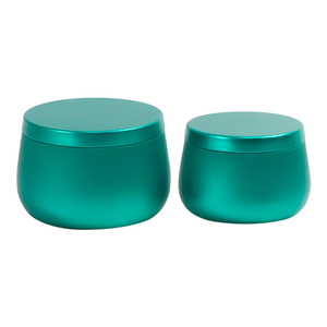 Wholesale Custom Logo Recyclable 4oz Black Metal Candle Jar Empty 8 Oz blue  Candle Tins Container For Scented Candy Cake Plant - Product Image 4