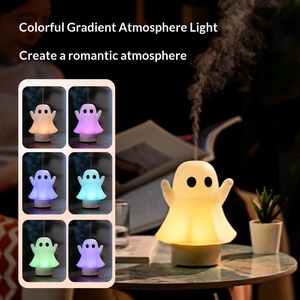 New Ghost Shape USB Humidifier & <b>Essential</b> <b>Oil</b> <b>Diffuser</b> with Colorful Lights for Halloween Home Decor - Product Image 3