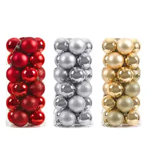 Dropshipping Agent Premium 12Pcs Small Gold Plating Christmas Balls for Festive Party Decor