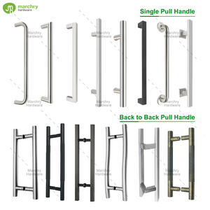 Stainless Steel Building <b>Hardware</b> Stainless Steel 45 Degree Pull Handle for Glass Door - Product Image 4