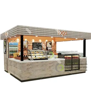 Sang trọng quán cà phê kiosk chất lượng tốt hiện đại món tráng miệng kiosk tùy chỉnh cà phê gian hàng Mall kiosk