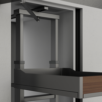 Panier de rangement mural Artsteel à 4 niveaux en alliage d'aluminium robuste avec système de glissière à fermeture douce pour l'organisation des armoires