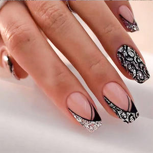 24 Uñas Postizas al por Mayor, Uñas Acrílicas Profesionales Cuadradas con Acabado Brillante - Product Image 2