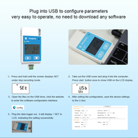 Enregistreur de données de température USB multi-usages certifié qualité avec écran LCD pour la surveillance des refroidisseurs de vaccins et de la chaîne du froid