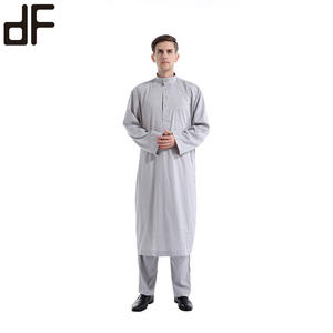 Venta al por mayor de ropa islámica para la región del sudeste y Oriente Medio, camisas Kurti musulmanas para hombres con pantalones, conjunto Thobe - Product Image 4