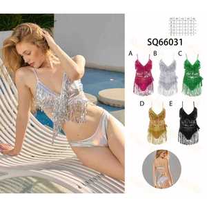 Women Floral Print Bikini Set Two Piece Summer Beach Swimwear Halter Bra Top Tie Side High Waist S-2XL Wholesale SQ66031 - Product Image 1