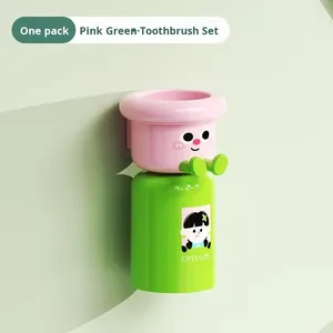 2025 New Arrival Cute Magnetic <b>Toothbrush</b> <b>Holder</b> Home Use Plastic <b>Toothbrush</b> Cup Wall-mounted Toothpaste <b>Holder</b> - Product Image 6