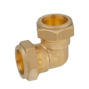 Yuhuan 90 degree elbow pipe fitting compression fittings brass fitting