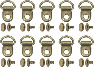 Shoelace <b>Hook</b> Boot Lace <b>Hooks</b> D Ring Eyelet Buckles With Rivets Boots Eyelet Repair Clip For Hiking Boot - Product Image 1