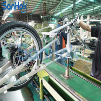 Pabrik sabuk baja tahan karat jalur perakitan sepeda semi-otomatis profesional dengan tegangan 220V/380V dan kapasitas 500