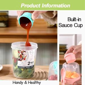 CARRY BREAKFAST CUPS SALAD CUPS YOGURT CEREAL OATMEAL SNACKS PARFAIT CONTAINERS with FORKS for Food Storage Serving - Product Image 4