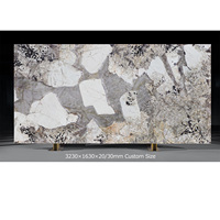 Dalle de quartz S3003 Patagonia Look, translucide pour murs et bars rétroéclairés, vente en gros
