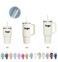 Gobelet isotherme en acier inoxydable à double paroi de 40 oz, personnalisé, pour l'aventure, avec poignée