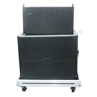 Haut-parleur professionnel de 18 pouces avec amplificateur de puissance, subwoofer, woofer et enceintes Line Array, facile à manipuler avec roues et flight case