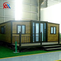Maison conteneur portable créative de 20 pieds, 2 chambres, 1 salon, avec espace de vie ouvert et cuisine, maison conteneur préfabriquée