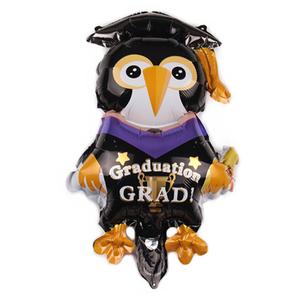 Ballons en aluminium <span class=keywords><strong>de</strong></span> graduation espagnols « Felicidades Graduado » – Félicitations diplômé, ballons en forme <span class=keywords><strong>de</strong></span> toque, trophée et hibou - Product Image 3