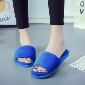 <span class=keywords><strong>Chaussons</strong></span> d'intérieur pour femmes en <span class=keywords><strong>fourrure</strong></span> douce et moelleuse, antidérapants, à bout ouvert, pour l'hiver, l'automne et le printemps - Product Image 2