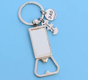 Cadeaux de fête des pères personnalisés Sublimation vierge <span class=keywords><strong>papa</strong></span> Fishbone décapsuleur <span class=keywords><strong>porte</strong></span>-<span class=keywords><strong>clés</strong></span> en métal - Product Image 3