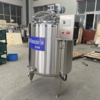 Pasteurisateur de lait au gaz naturel 100L-1000L, machine de refroidissement et d'emballage pour la pasteurisation du lait