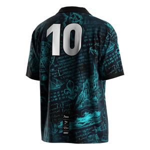 Camiseta Deportiva Versátil con Cuello Polo en V, Malla Transpirable, Secado Rápido y Diseño Personalizable para Apoyo en el Campo - Product Image 3