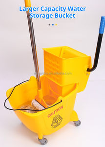 36L Amarillo Comercial Individual Mop <span class=keywords><strong>Escurridor</strong></span> Trolley Mop Cubo Con <span class=keywords><strong>Escurridor</strong></span> - Product Image 2