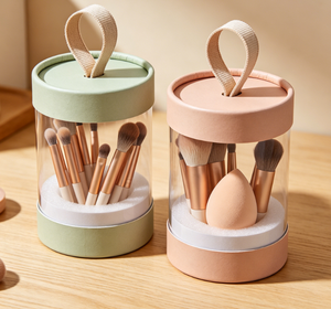 Cylinder Eco-Friendly Paper Tube Packaging with Transparent PVC for Cosmetic Brushes <b>Mascara</b> & Makeup Tools - Product Image 6