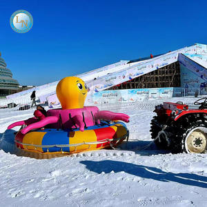 Bateau gonflable en PVC pour l'extérieur, jeu de tour de traînage de poulpe tourbillonnant sur la neige, 4,5 m, 12 personnes, en vente directe d'usine - Product Image 2