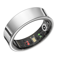 Vente flash - Bague intelligente en acier inoxydable avec télécommande, moniteur de fréquence cardiaque et d'oxygène sanguin, tracker de fitness pour hommes et femmes