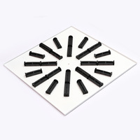 Diffuseur radial carré en fer et plastique de haute qualité 600*24, grille d'aération de plafond à lamelles réglables pour la décoration de villa